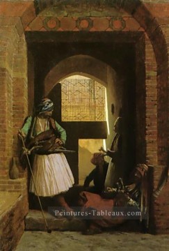 Jean Léon Gérôme œuvres - Arnauts du Caire à la porte de BabelNasr Grec Arabe Jean Léon Gérôme